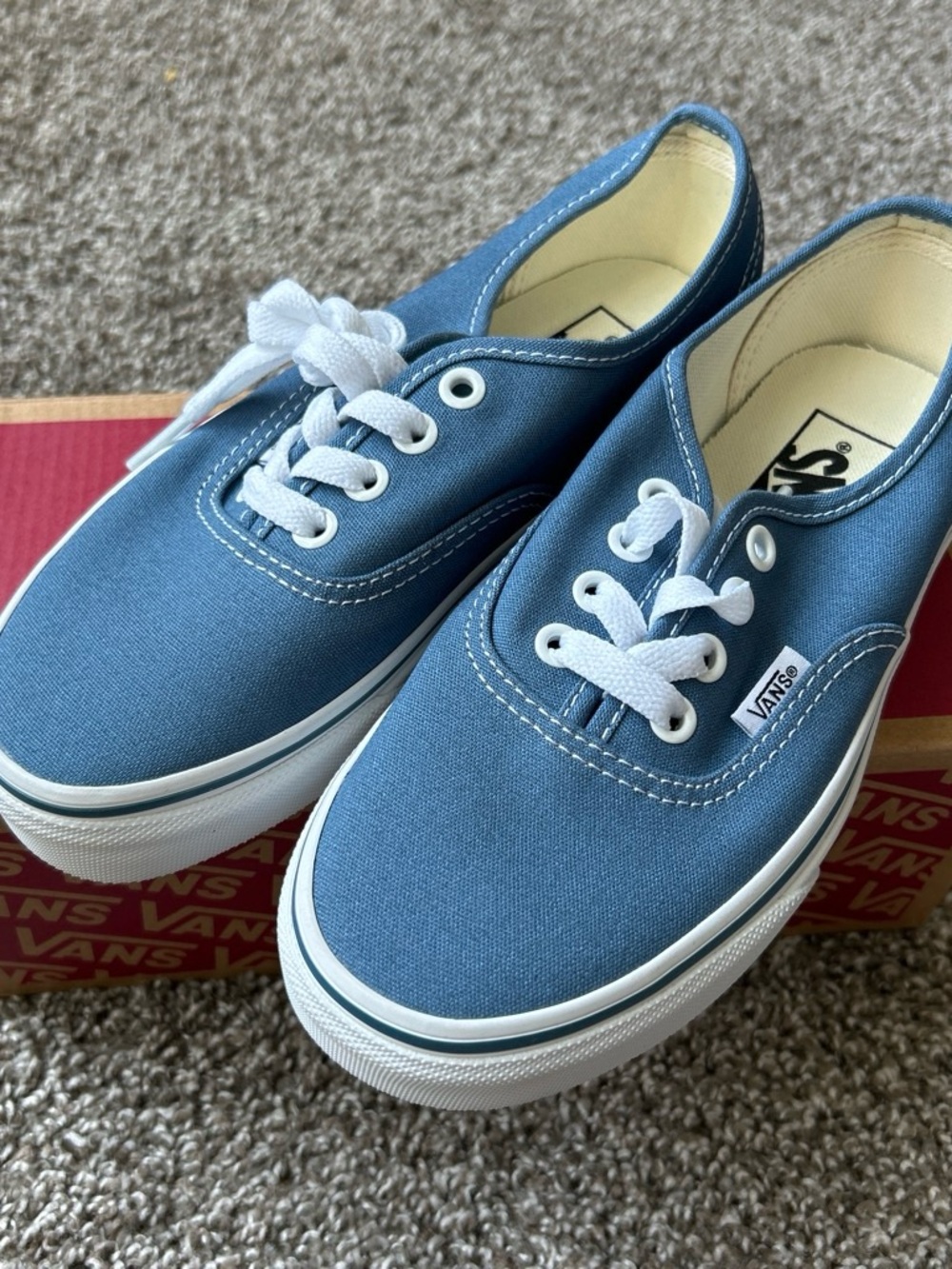 Vans Kids Slate Blue Canvas Low-Top Sneakers